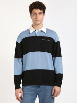Tommy Hilfiger - Men Black Cotton Colo Block Sweater