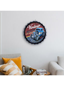 HomeTown - Route 66 Metal Car Wall Decor In Multi-Color