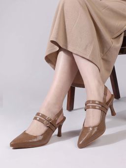Twenty Dresses by Nykaa Fashion - Womens Beige New Trendy Pointed Stiletto Heels