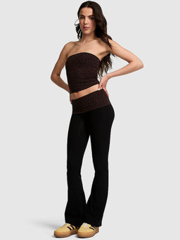 Victoria's Secret - Black Cotton Blend Regular Sports Leggings