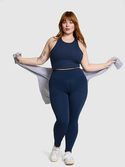 Victoria's Secret - Blue Polyester Skinny Sports Tights (XXL)