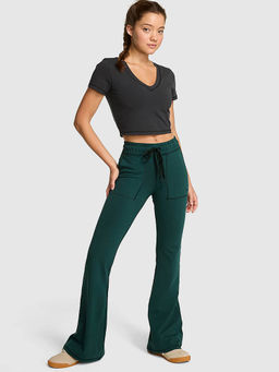 Victoria's Secret - Green Cotton Blend Regular Sports Leggings