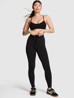 Victoria's Secret - Black Polyester Skinny Sports Tights