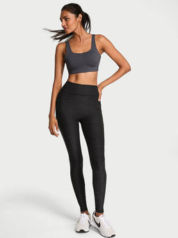 Victoria's Secret - Black Polyester Skinny Sports Tights