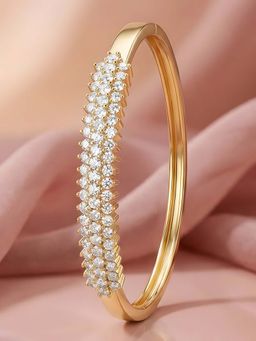 ADIVA - Gold Steel Stones Bracelet