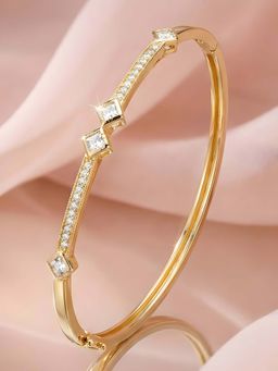 ADIVA - White Steel Stones Bracelet