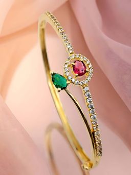 ADIVA - Multi-Color Steel Stones Bracelet