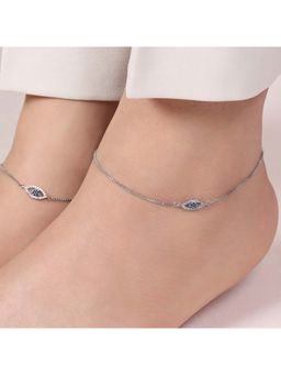 Zavya - Blue Sterling Silver Stones Anklets (Pack of 2)