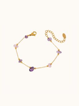 ZAISHA - Purple Stainless Steel Contemporary Bracelet