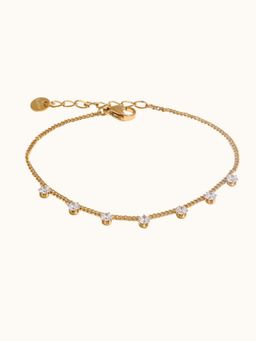 ZAISHA - White Stainless Steel Stones Bracelet