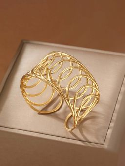 Designs & You - Gold Stainless Steel Statement Kada