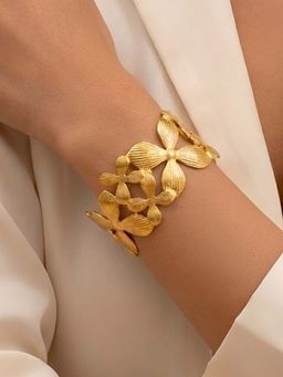 Designs & You - Gold Stainless Steel Statement Kada