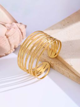 Designs & You - Gold Stainless Steel Statement Kada