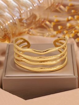 Designs & You - Gold Stainless Steel Statement Kada