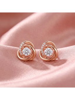 Zavya - White Sterling Silver Stones Pair Of Earrings