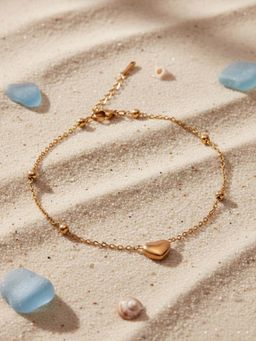Vogue Panash - Gold Brass Minimal Anklet