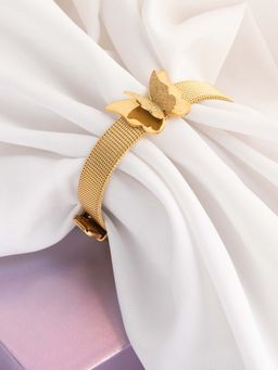 Vogue Panash - Gold Brass Statement Bracelet