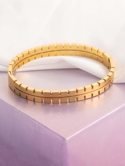 Vogue Panash - Gold Brass Statement Bracelet