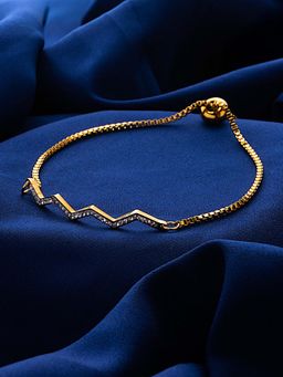 Vogue Panash - White Brass Stones Bracelet