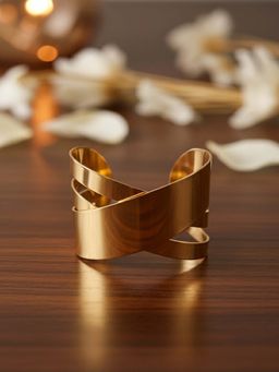 Vogue Panash - Gold Brass Statement Bracelet