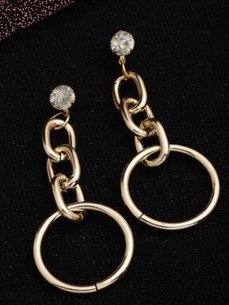 Vogue Panash - White Brass Contemporary Pair Of Earrings