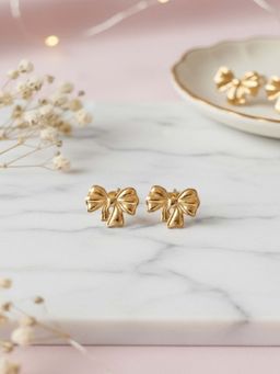 Vogue Panash - Gold Brass Statement Pair Of Earrings