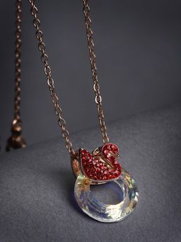 Vogue Panash - Red Brass Stones Necklace