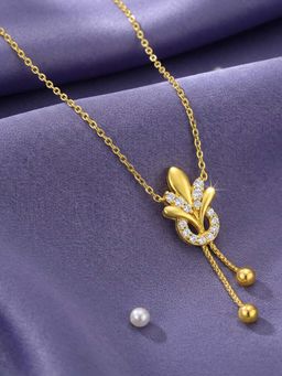 Zavya - Gold Sterling Silver Stones Necklace