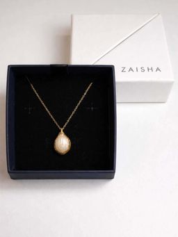 ZAISHA - White Stainless Steel Contemporary Necklace
