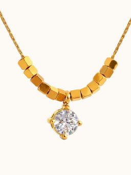 ZAISHA - White Stainless Steel Stones Necklace