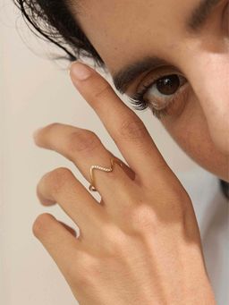 ZAISHA - White Stainless Steel Stones Ring