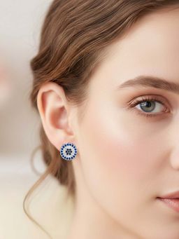 925 SILLER - Blue Sterling Silver Stones Pair Of Earrings