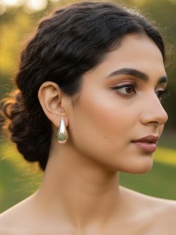 925 SILLER - Silver Sterling Silver Statement Pair Of Earrings