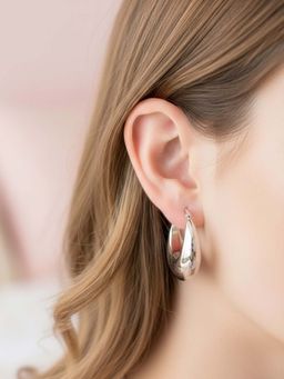 925 SILLER - Silver Sterling Silver Statement Pair Of Earrings