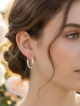 925 SILLER - Silver Sterling Silver Statement Pair Of Earrings