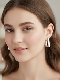 925 SILLER - Silver Sterling Silver Statement Pair Of Earrings