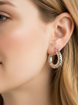 925 SILLER - Silver Sterling Silver Statement Pair Of Earrings