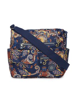 Baomi - CRINKLE Range Blue & Yellow Floral Color Soft Case Nylon Shoulder Bag