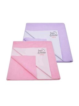 Haus & Kinder - Unisex Mauve Waterproof Quick Dry Sheets (Pack of 2)