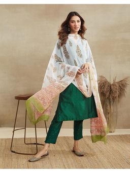 Fabindia - Natural Viscose Hand Block Printed Dupatta