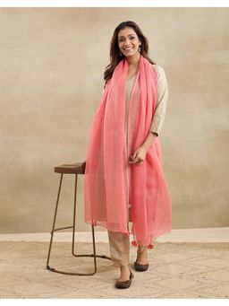 Fabindia - Coral Cotton Silk Embellished Dupatta