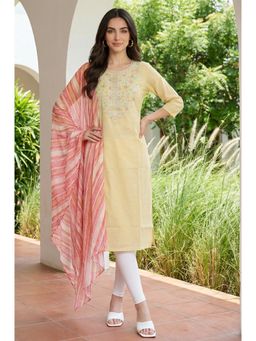 Aurelia - Women Pink Printed Striped Dupatta