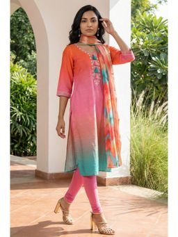 Aurelia - Women Orange Tie & Dye Dupatta