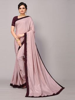 Odette - Mauve Chiffon Saree With Unstitched Blouse