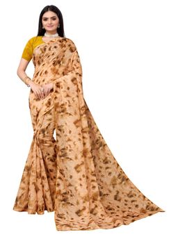 Odette - Multi Pure Cotton Embroidered Saree With Unstitched Blouse