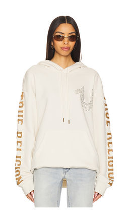 True Religion - Relaxed Studded Pullover Hoodie
