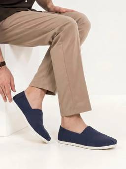 Styli - Men Navy Blue Synthetic Sole Espadrilles