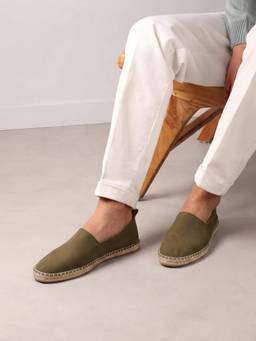 Styli - Men Olive Synthetic Sole Espadrilles