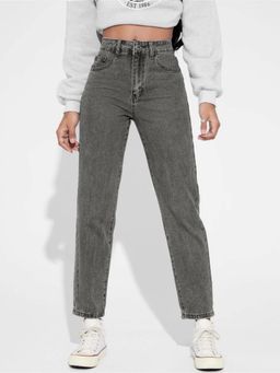 KOTTY - Womens High Rise Cotton Lycra Blend Slim Fit Solid Jeans