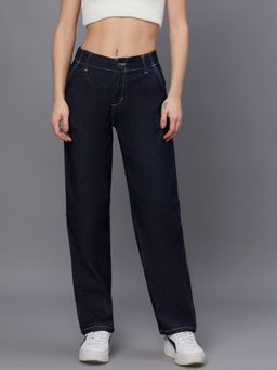 KOTTY - Womens Mid Rise Cotton Lycra Solid Jeans